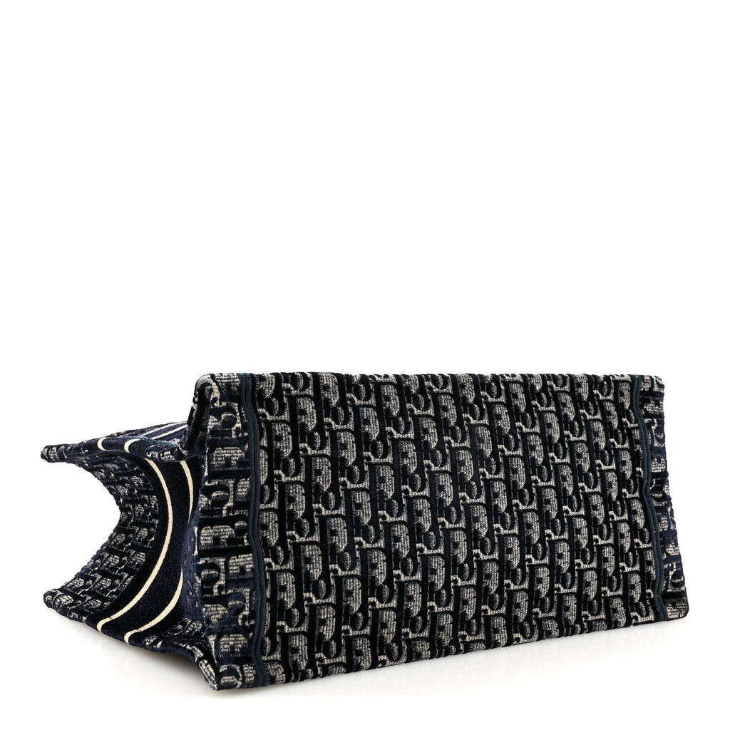 Oblique Velvet Medium Book Tote Blue Multicolor £¨ Direct shipment via from wholesalehk.shop
