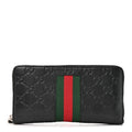 Guccissima Web Zip Around Wallet Black £¨ Direct shipment via from wholesalehk.shop