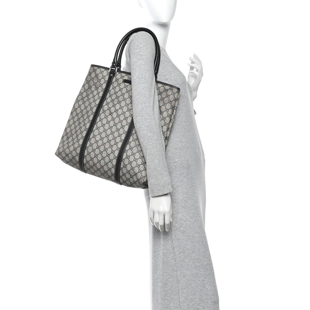 GG Plus Monogram Joy Vertical Tote Navy wholesalehk.shop