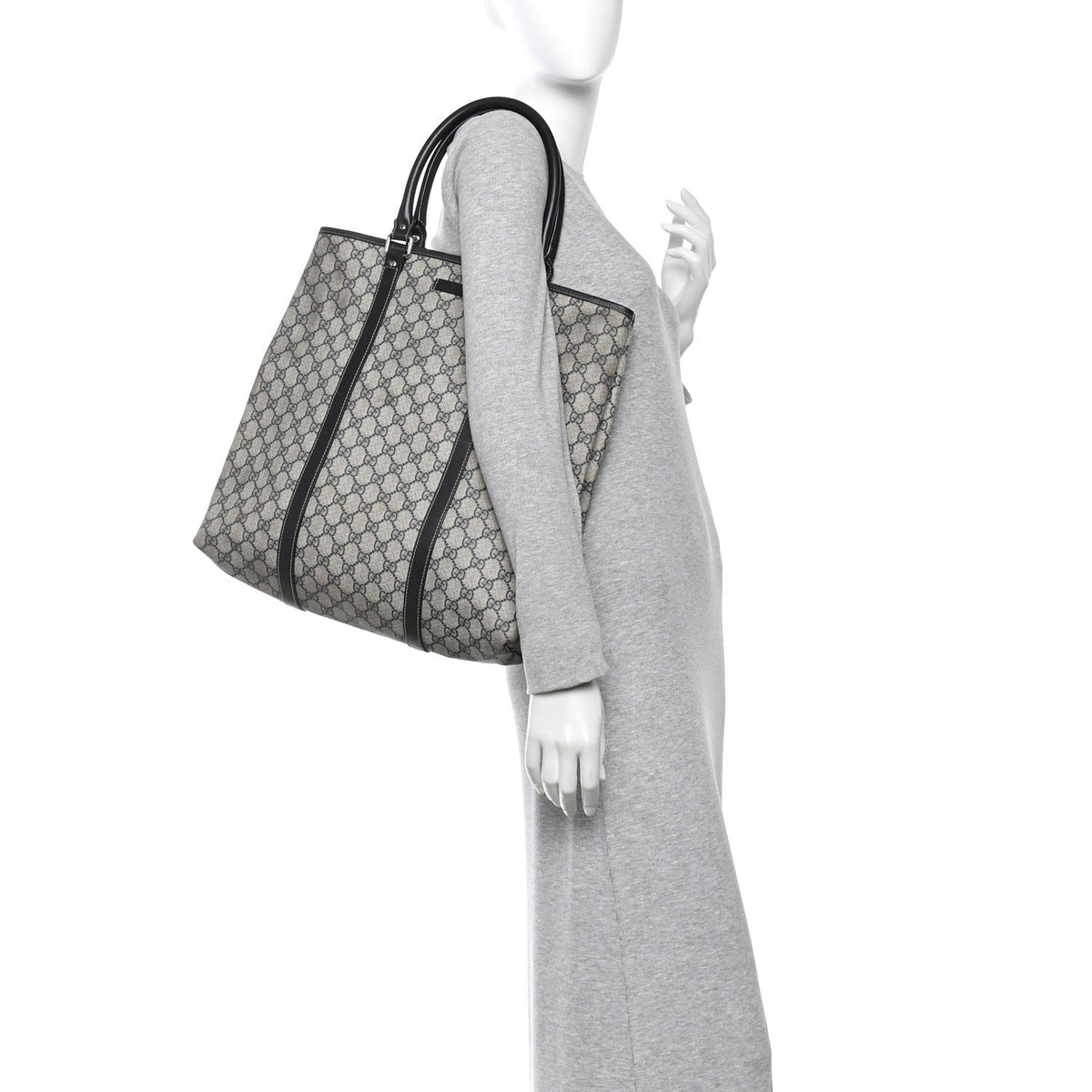GG Plus Monogram Joy Vertical Tote Navy wholesalehk.shop