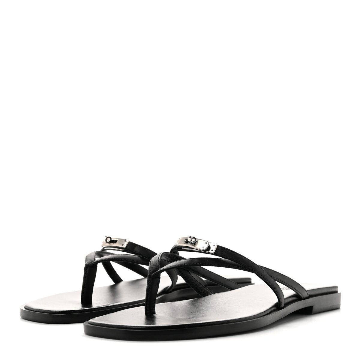 Calfskin Miss Sandals 38 Black wholesalehk.shop