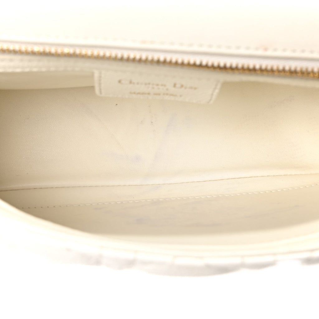 Supple Calfskin Cannage Medium Caro Bag Ivory wholesalehk.shop