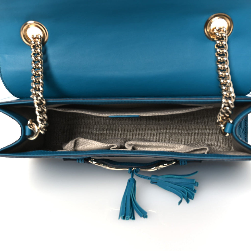 Soft Microguccissima Medium Emily Chain Shoulder Bag Deep Cobalt £¨ Direct shipment via from wholesalehk.shop