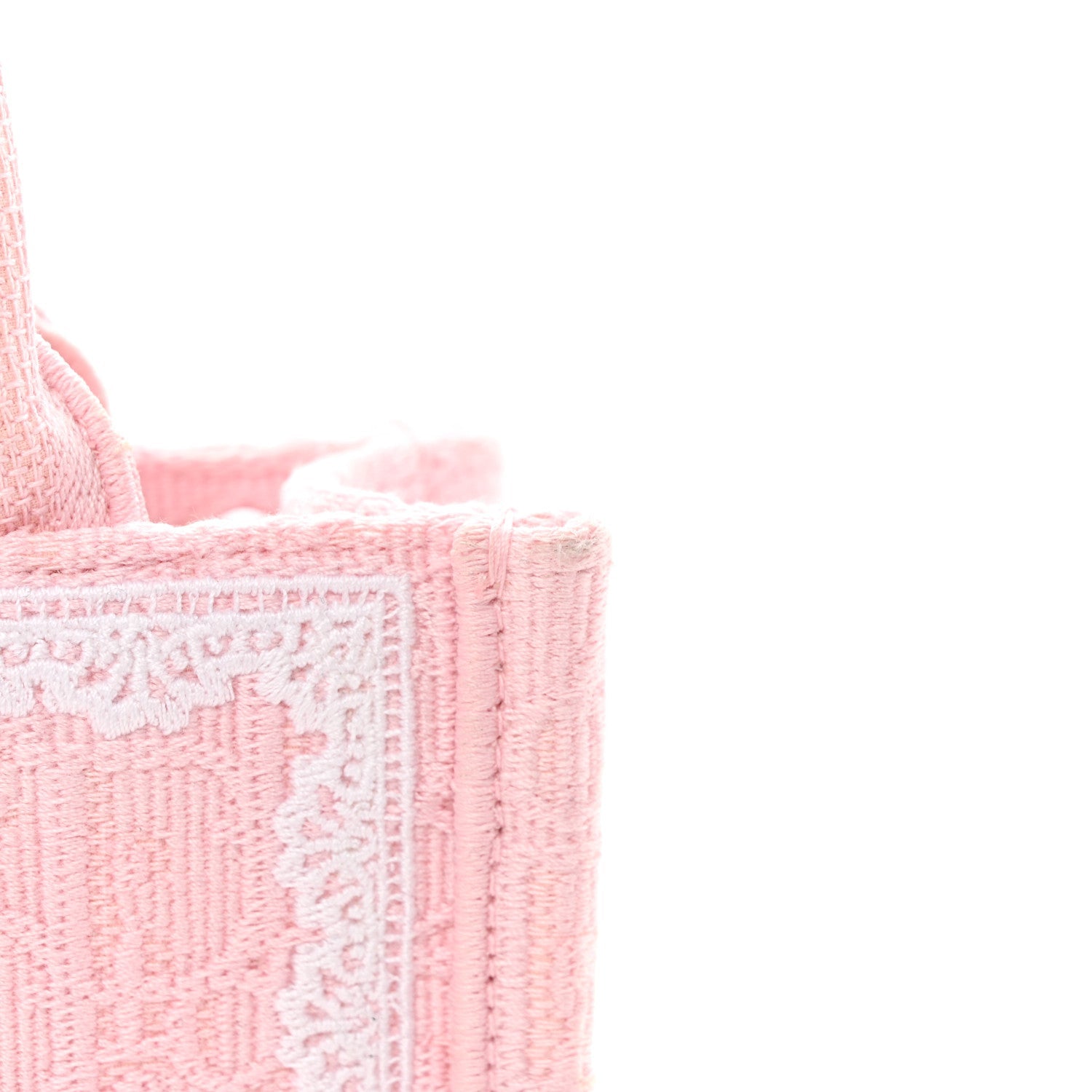 Cotton Toile De Jouy Oblique Embroidered Dior Medaillon Mini Book Tote With Strap Soupir Pink White £¨ Direct shipment via from wholesalehk.shop