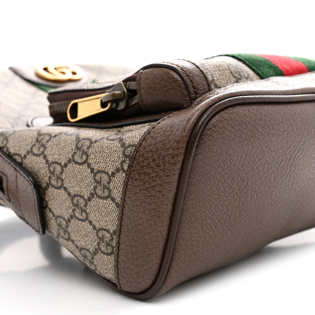 GG Supreme Monogram Calfskin Web Small Ophidia Day Backpack Beige Ebony New Acero wholesalehk.shop
