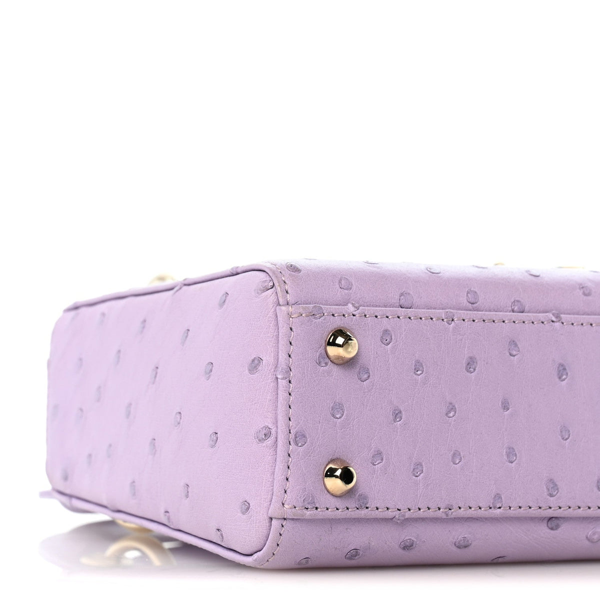 Ostrich Mini Lady Dior Purple wholesalehk.shop