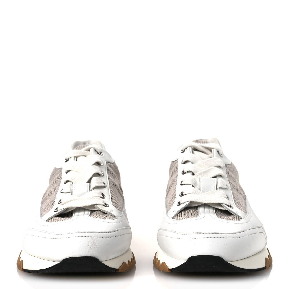 Canvas Calfskin Mens Trail Sneakers 41.5 Prunoir White wholesalehk.shop
