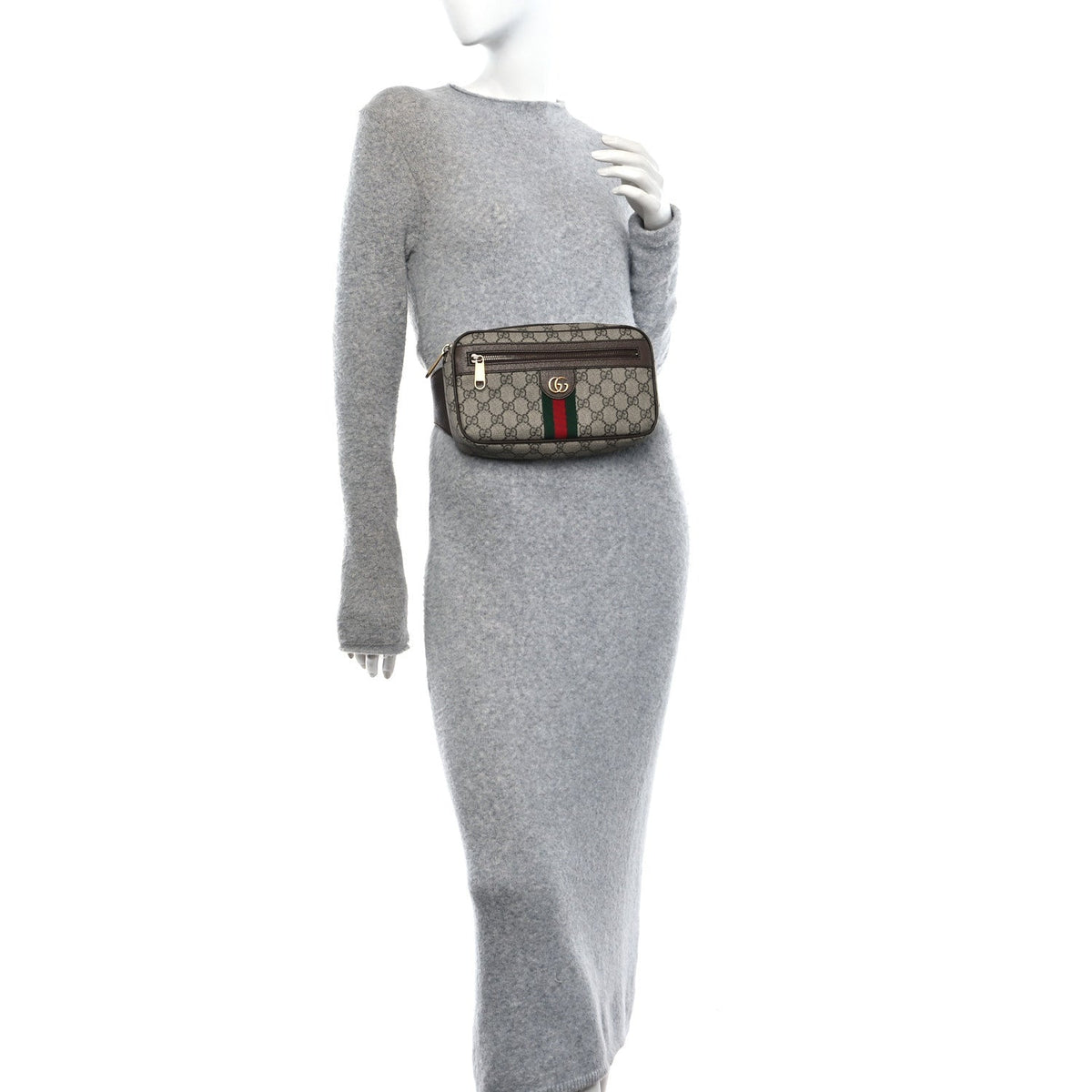 Soft GG Supreme Monogram Medium Ophidia Belt Bag Dark Brown wholesalehk.shop