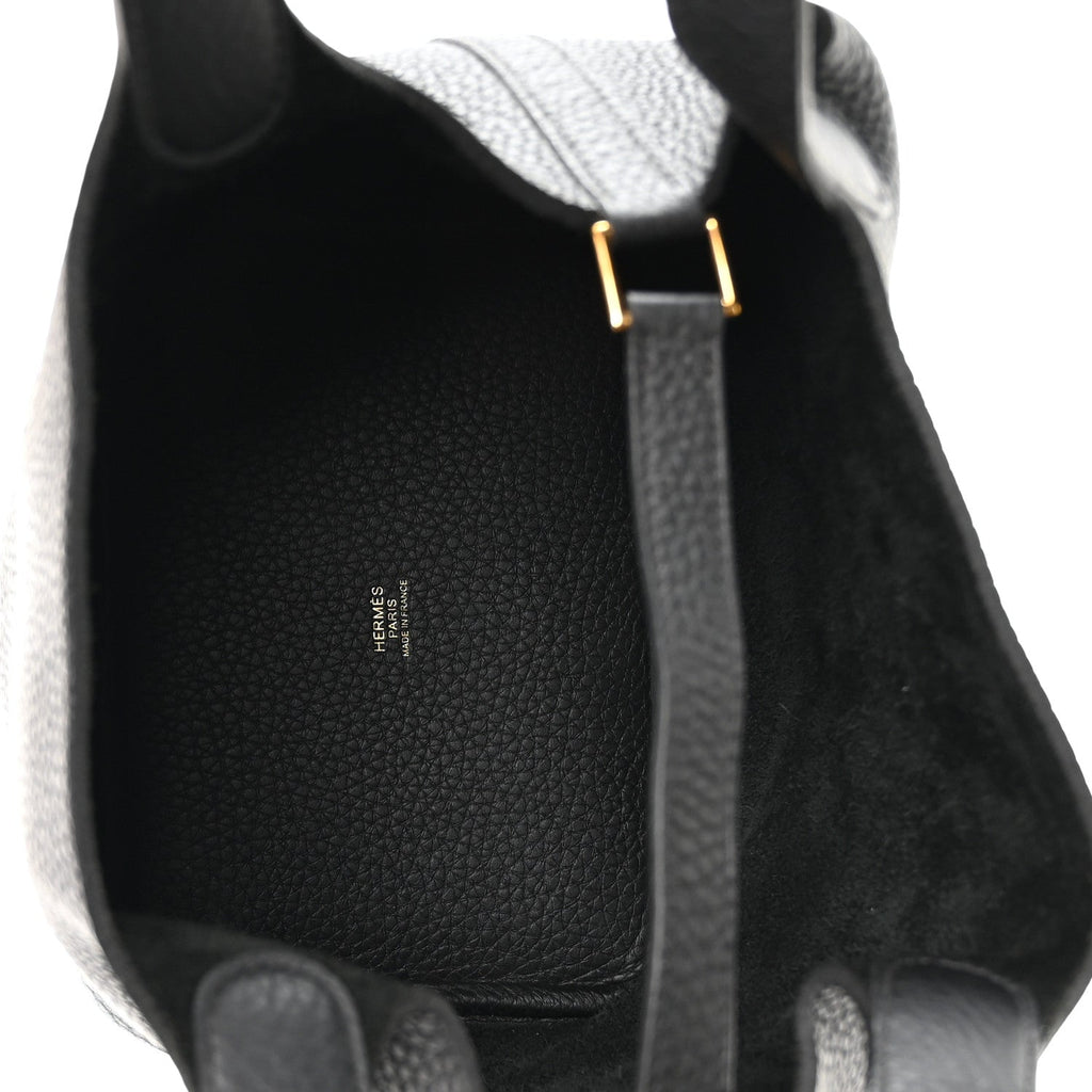 Taurillon Clemence Picotin Lock 18 PM Black £¨ Direct shipment via from wholesalehk.shop
