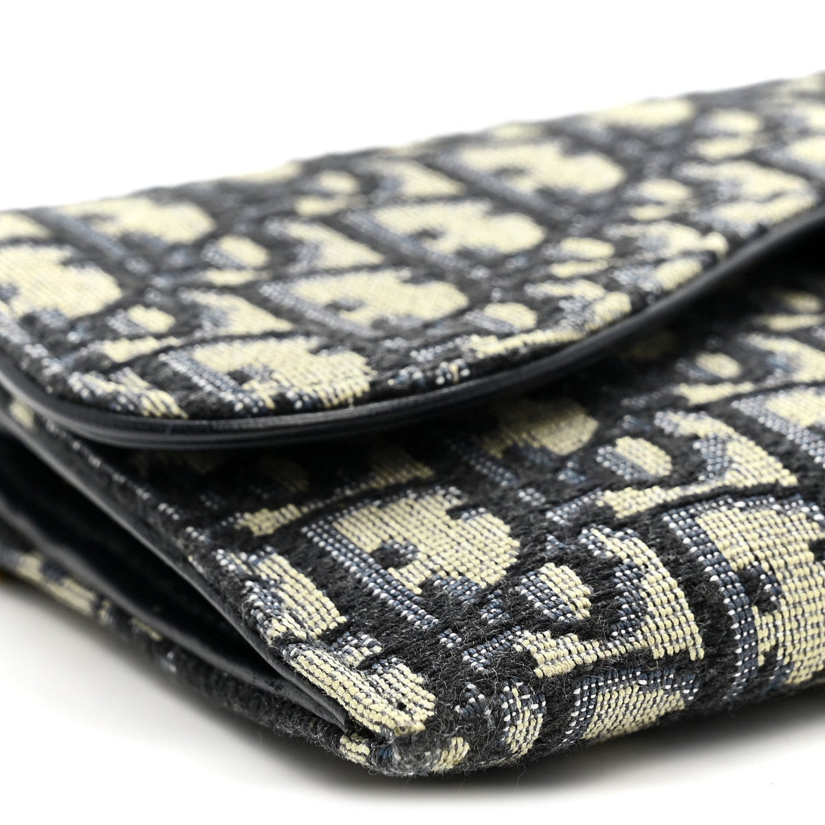 Oblique Saddle Chain Long Wallet Blue wholesalehk.shop