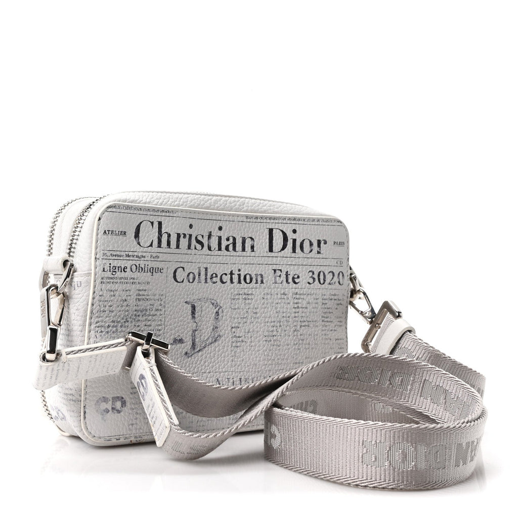 X DANIEL ARSHAM Grained Calfskin Newspaper Messenger White wholesalehk.shop