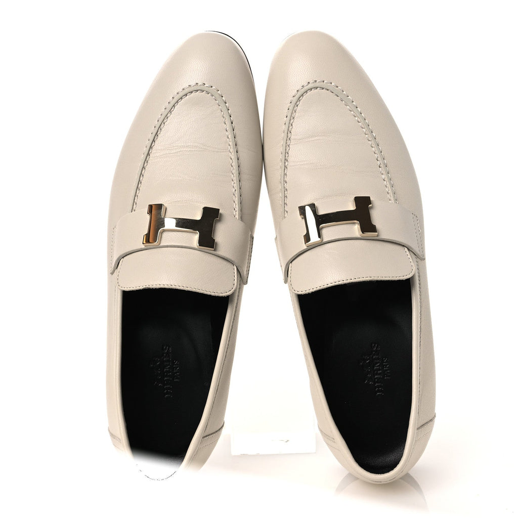 Goatskin Womens Paris Loafers 37.5 Beige Glaise wholesalehk.shop