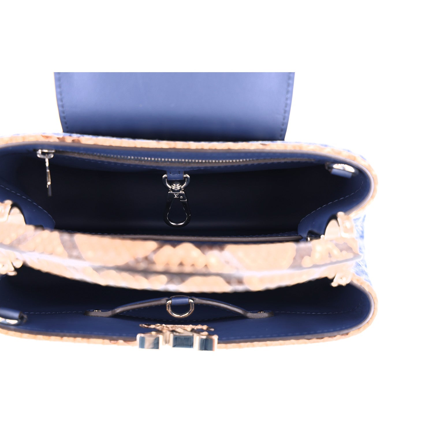 Tweed Sequins Snakeskin Capucines BB Blue £¨ Direct shipment via from wholesalehk.shop