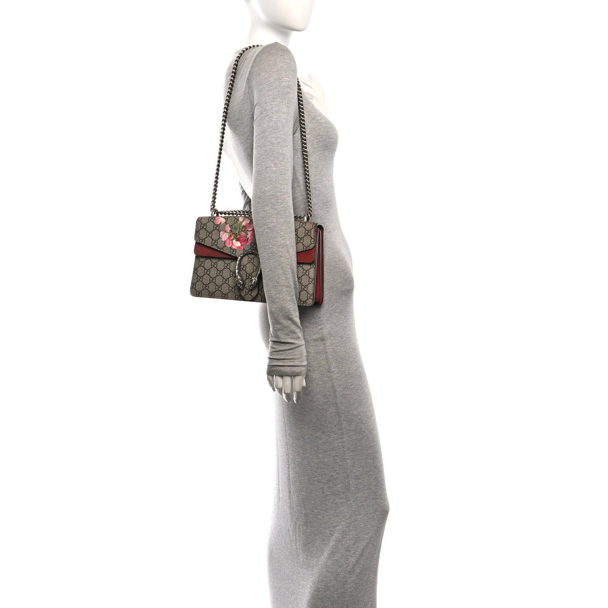 GG Supreme Monogram Blooms Small Dionysus Shoulder Bag Beige Multicolor Dry Rose wholesalehk.shop
