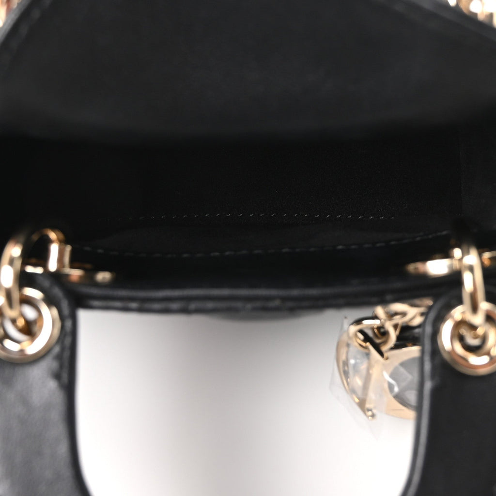 Lambskin Cannage Micro Lady Dior Black wholesalehk.shop