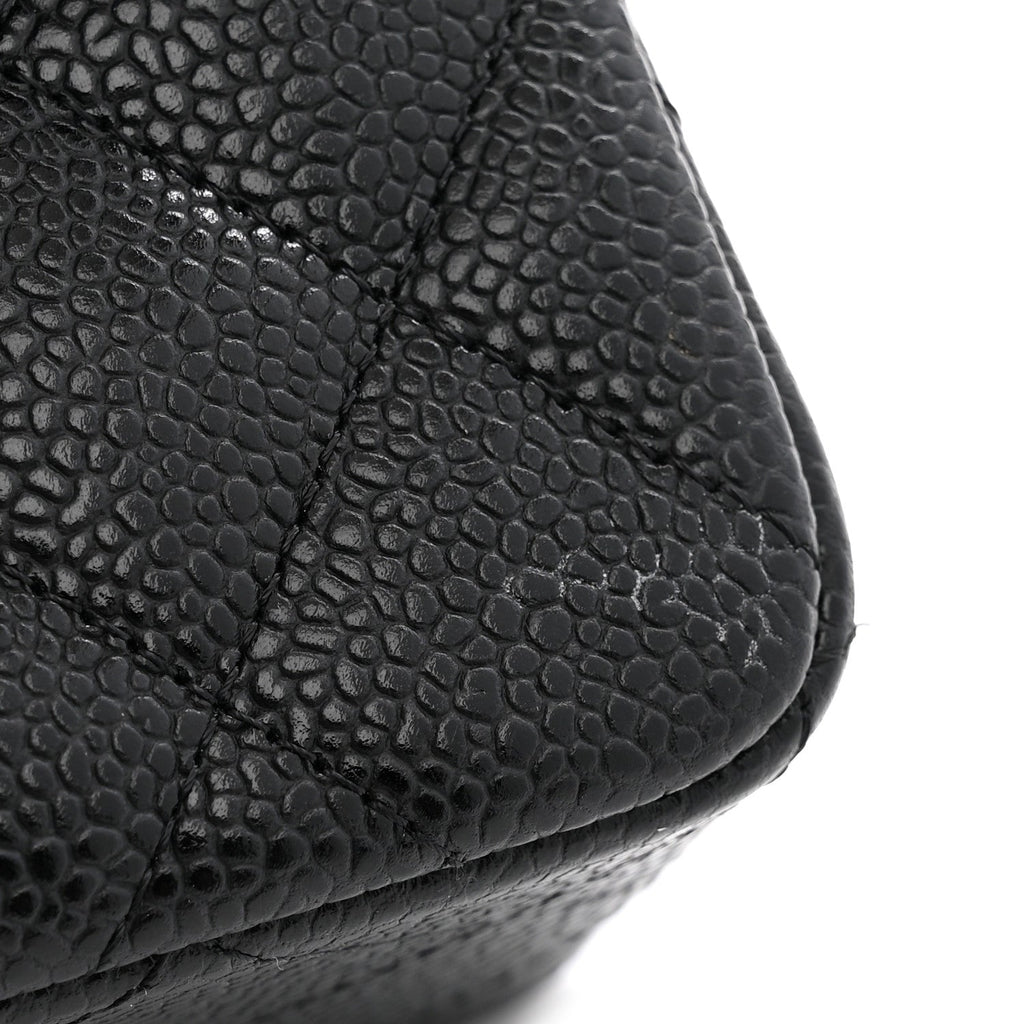 Caviar Quilted Small Double Flap Black wholesalehk.shop