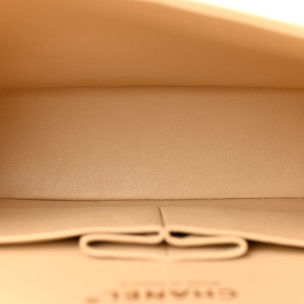 Caviar Quilted Medium Double Flap Beige wholesalehk.shop