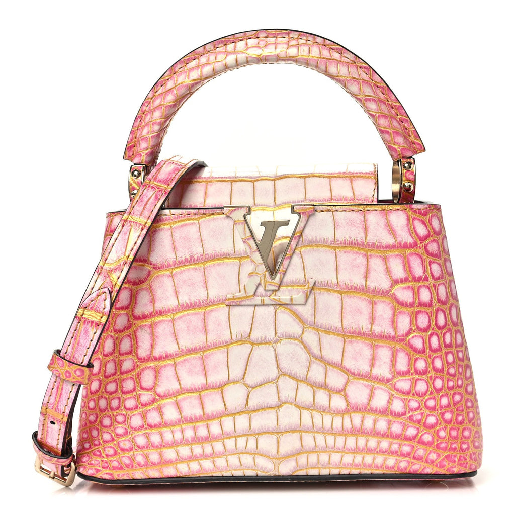 Crocodile Mini Capucines Sahara Rose £¨ Direct shipment via from wholesalehk.shop