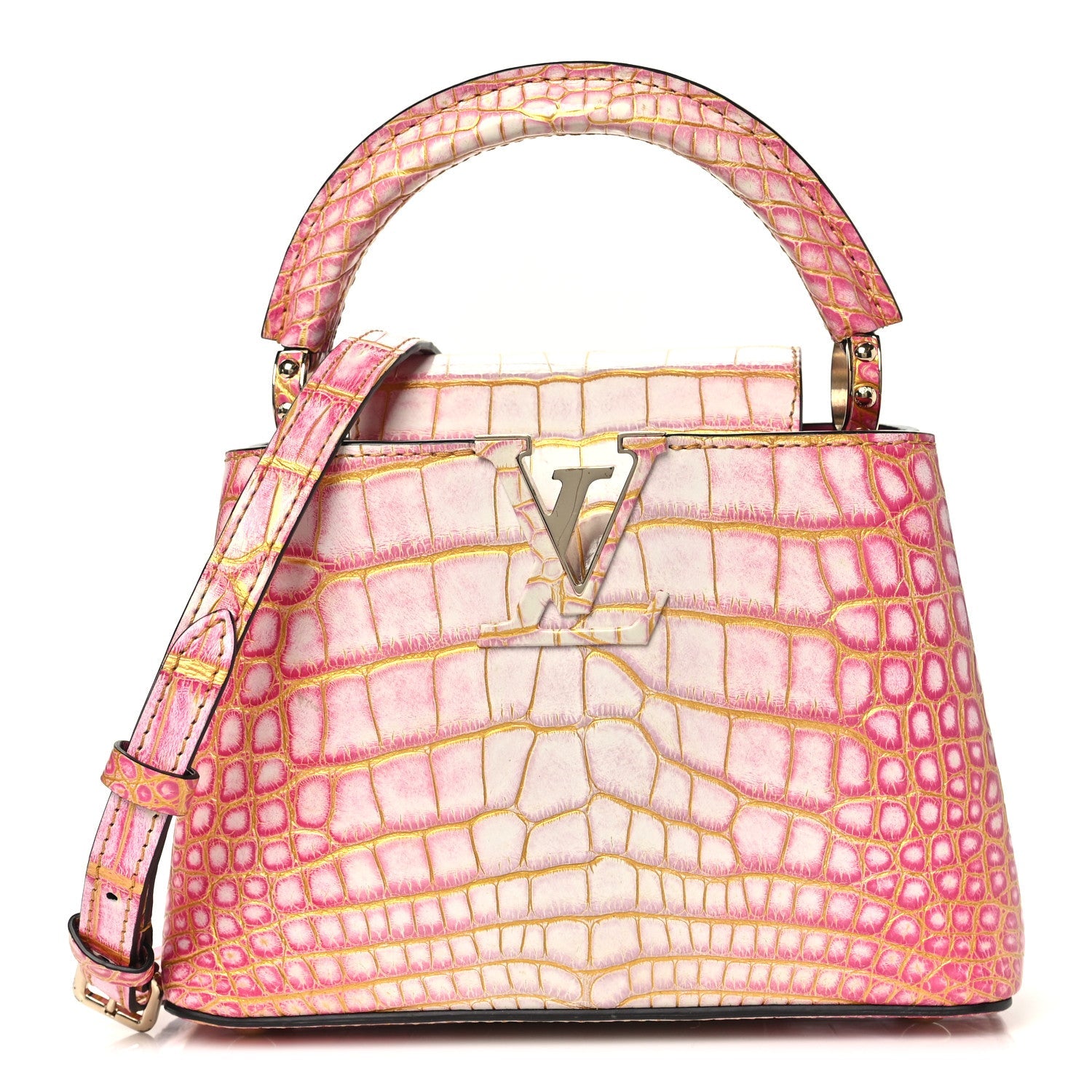 Crocodile Mini Capucines Sahara Rose £¨ Direct shipment via from wholesalehk.shop