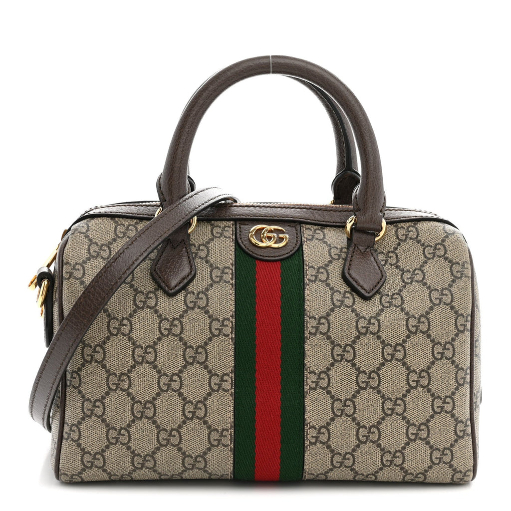 GG Supreme Monogram Web Small Ophidia Top Handle Bag Beige Ebony wholesalehk.shop