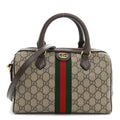 GG Supreme Monogram Web Small Ophidia Top Handle Bag Beige Ebony wholesalehk.shop