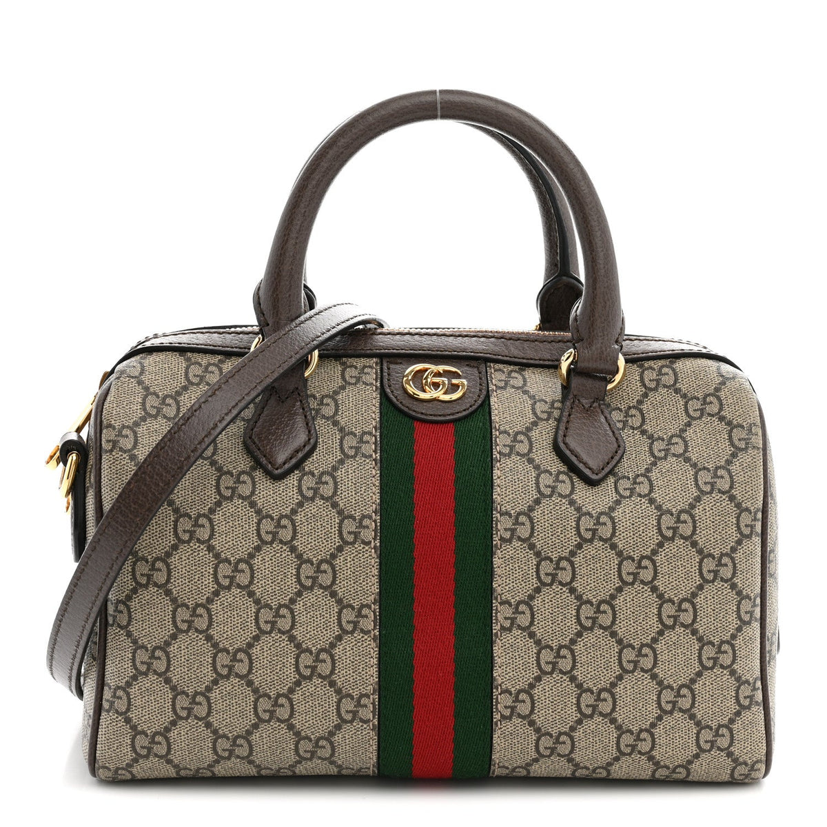 GG Supreme Monogram Web Small Ophidia Top Handle Bag Beige Ebony wholesalehk.shop
