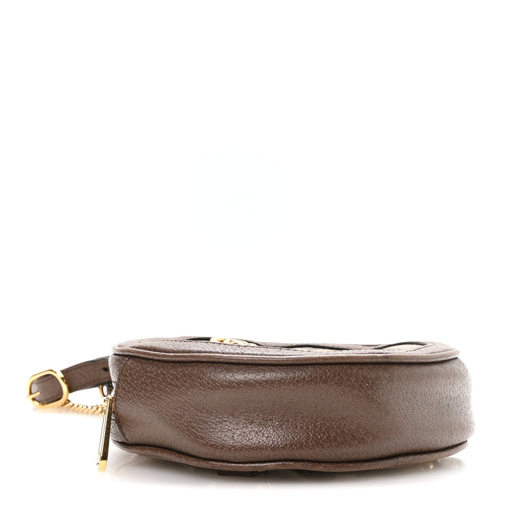 GG Supreme Monogram Web Mini Ophidia Round Backpack Brown wholesalehk.shop