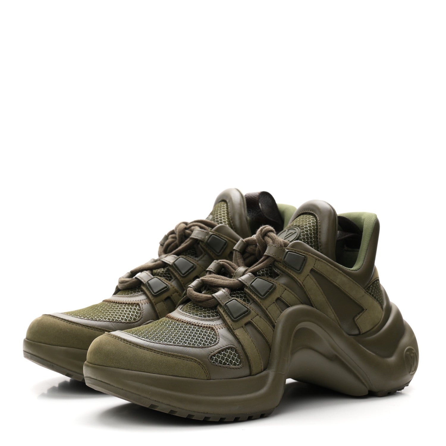 Calfskin Technical Nylon LV Archlight Sneakers 38 Green £¨ Direct shipment via from wholesalehk.shop
