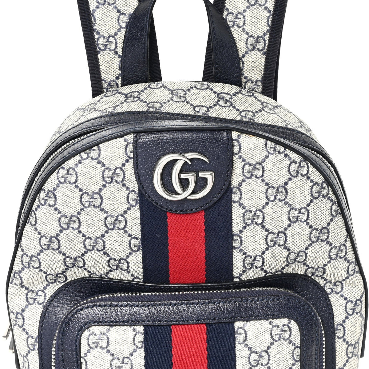 GG Supreme Monogram Textured Dollar Calfskin Web Small Ophidia Day Backpack Beige Blue Black wholesalehk.shop