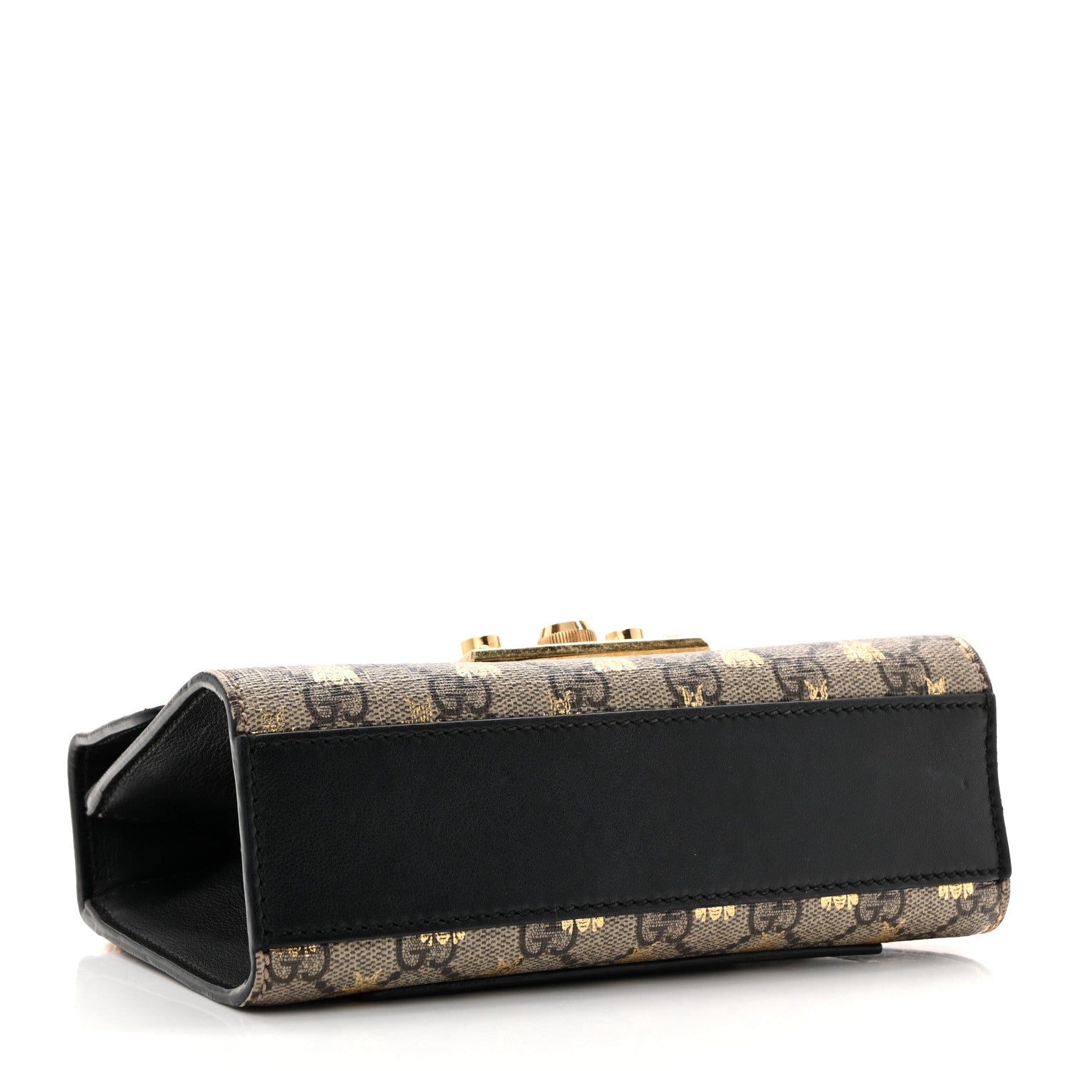 GG Supreme Monogram Bees Small Padlock Shoulder Bag Black £¨ Direct shipment via from wholesalehk.shop
