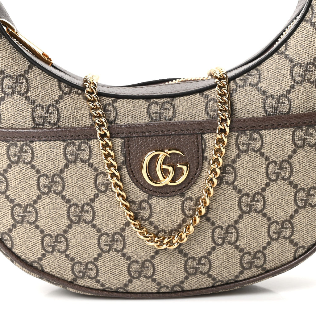 GG Supreme Monogram Textured Dollar Calfskin Small Ophidia Shoulder Bag Beige Ebony New Acero wholesalehk.shop