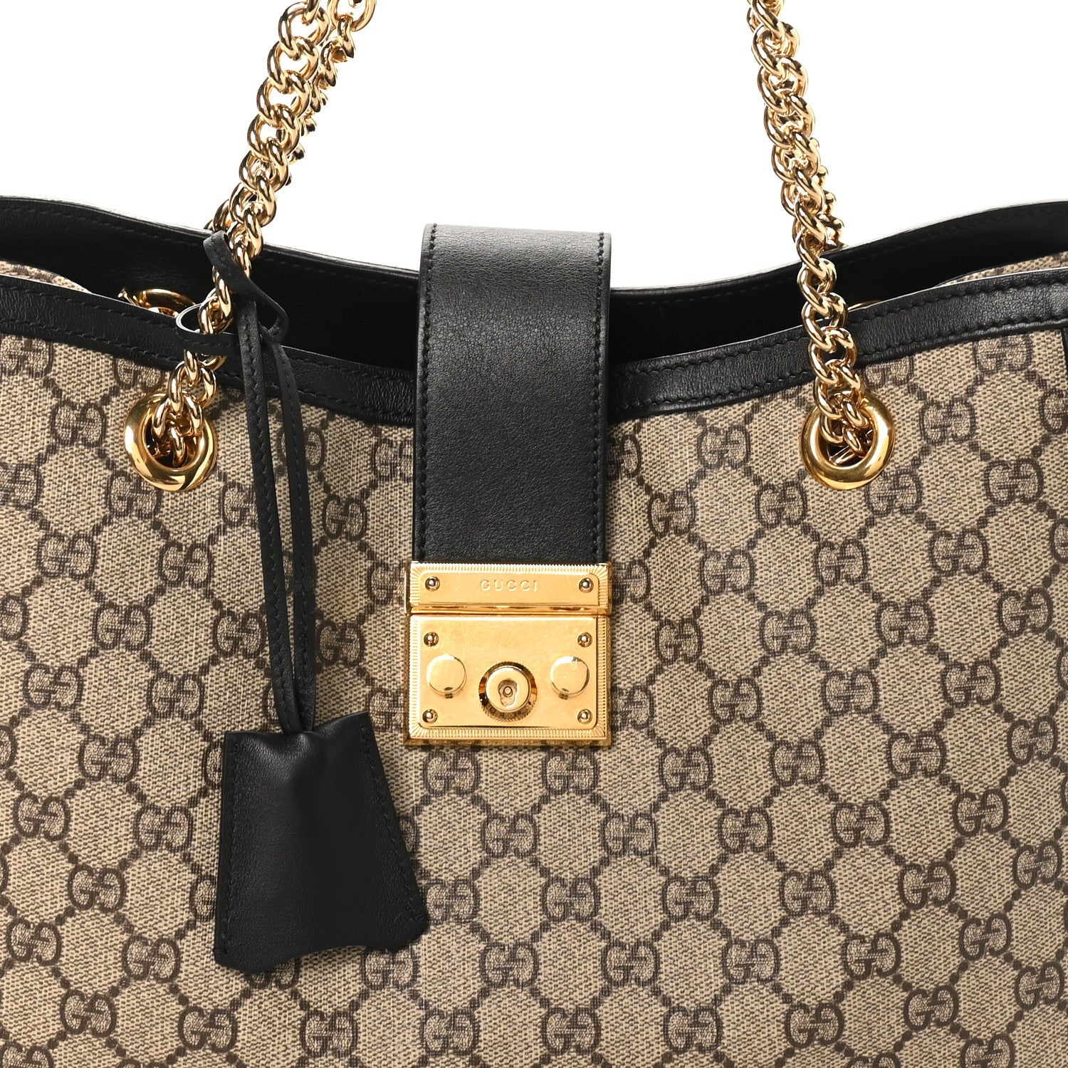 GG Supreme Monogram Medium Padlock Tote Black £¨ Direct shipment via from wholesalehk.shop