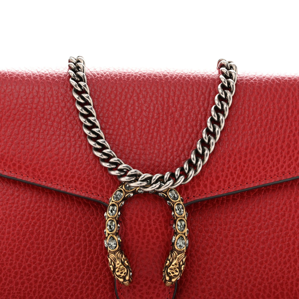 Calfskin Mini Dionysus Chain Wallet Hibiscus Red wholesalehk.shop