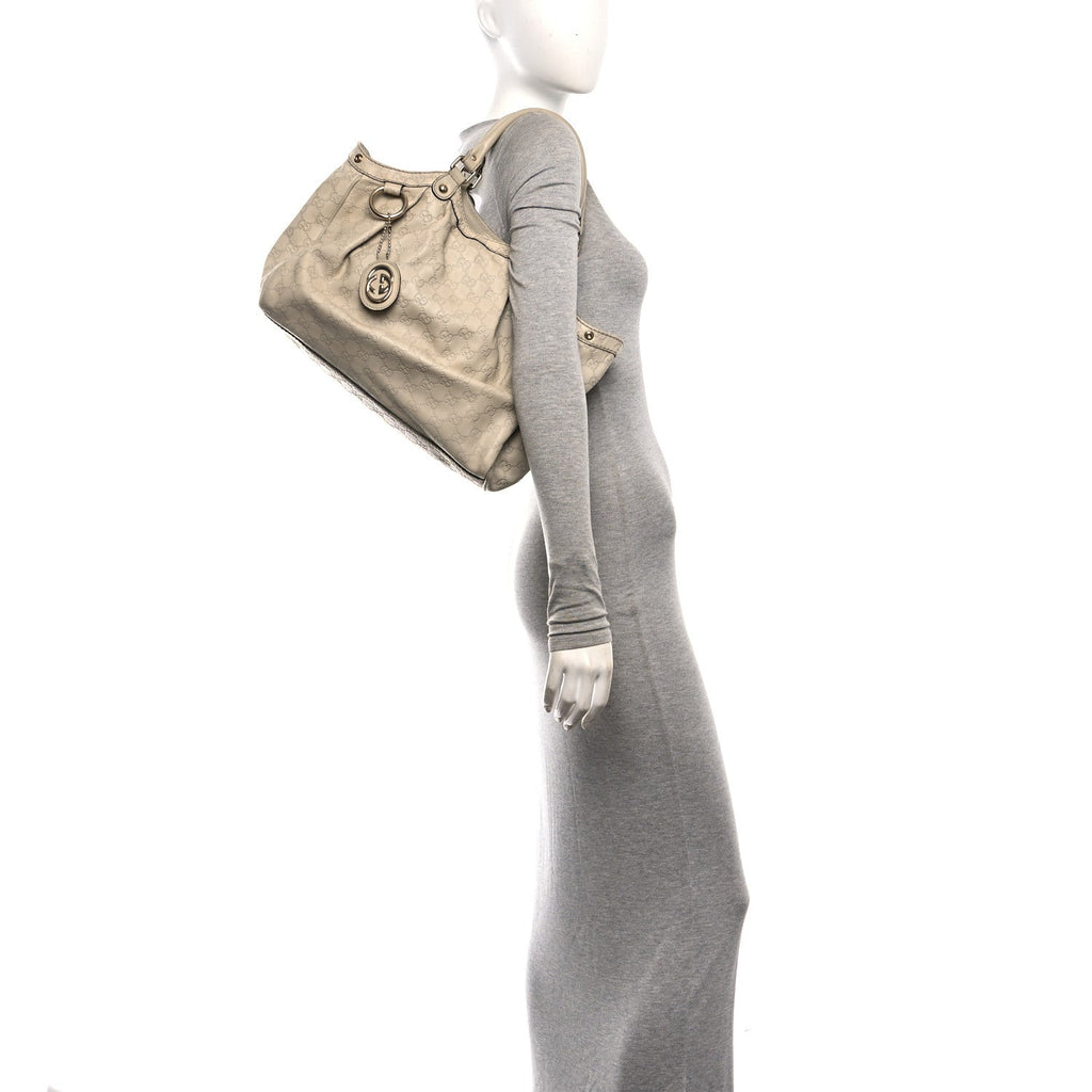 Guccissima Medium Sukey Tote Mystic White £¨ Direct shipment via from wholesalehk.shop