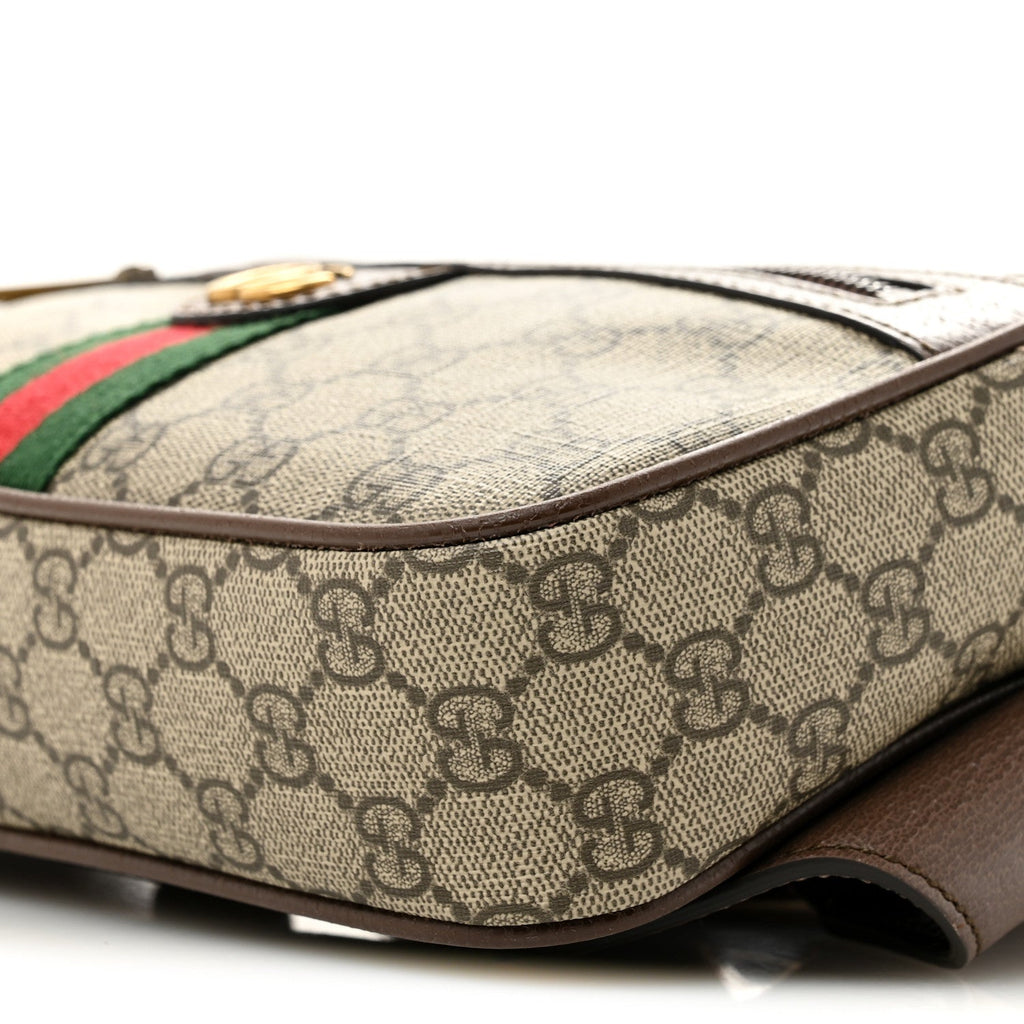 Soft GG Supreme Monogram Medium Ophidia Belt Bag Dark Brown wholesalehk.shop