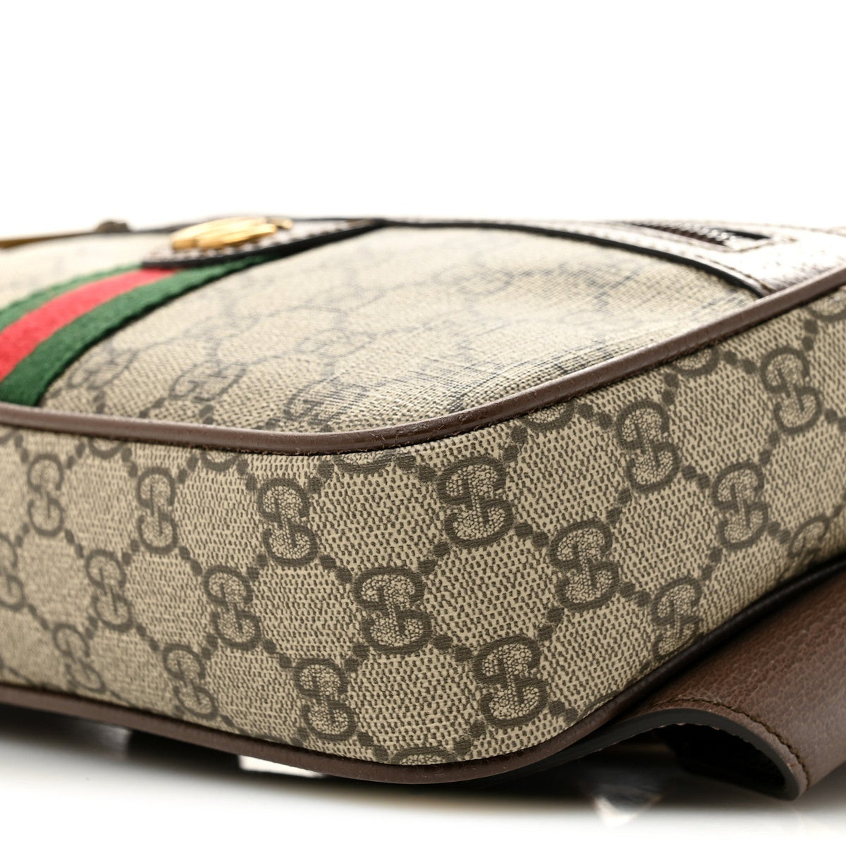 Soft GG Supreme Monogram Medium Ophidia Belt Bag Dark Brown wholesalehk.shop