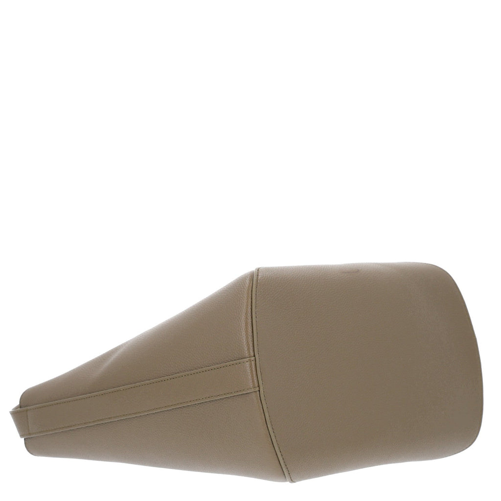 Grained Calfskin Medium Medaillon Bucket Bag Khaki wholesalehk.shop