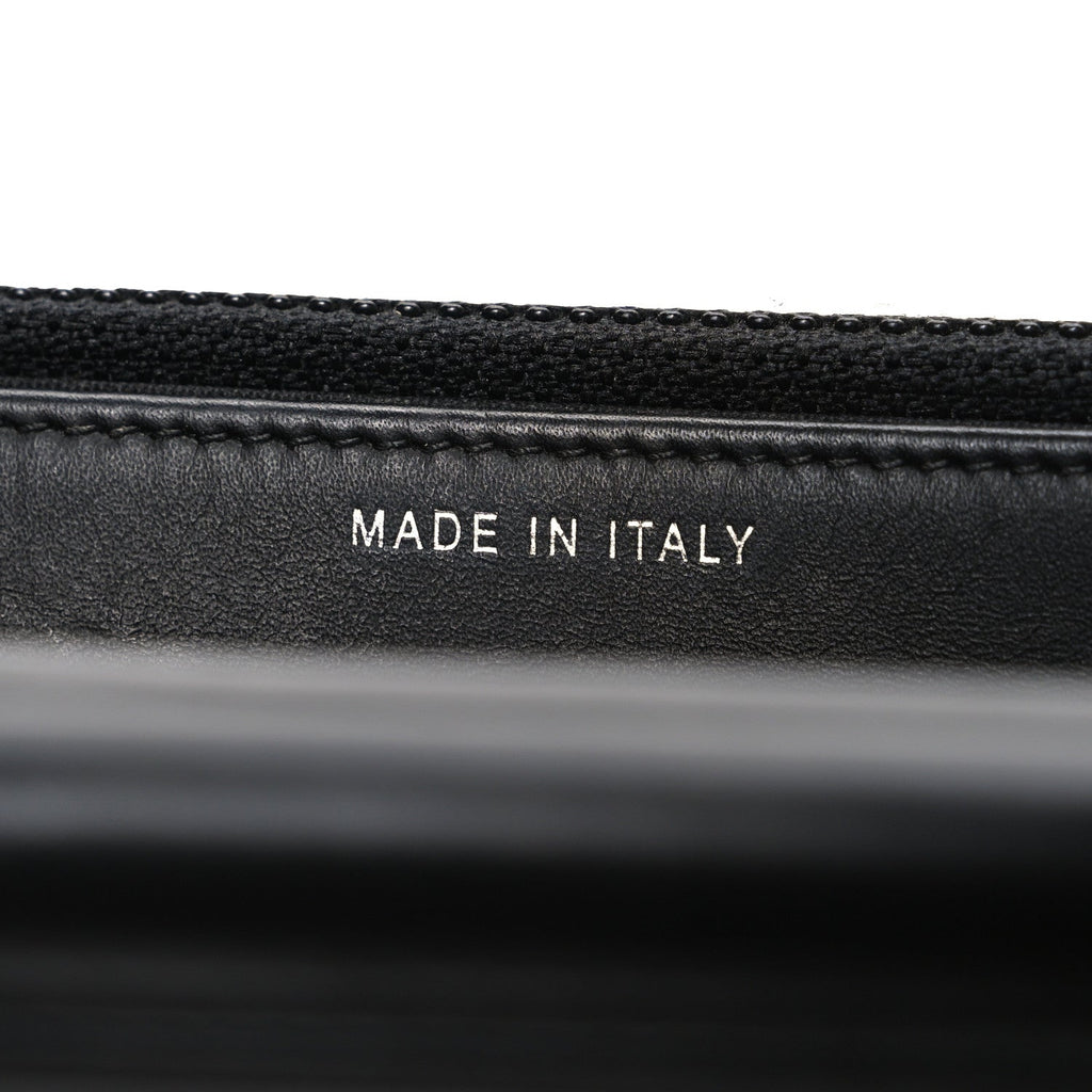 Lambskin Camellia Studded Wallet on Chain WOC Black wholesalehk.shop