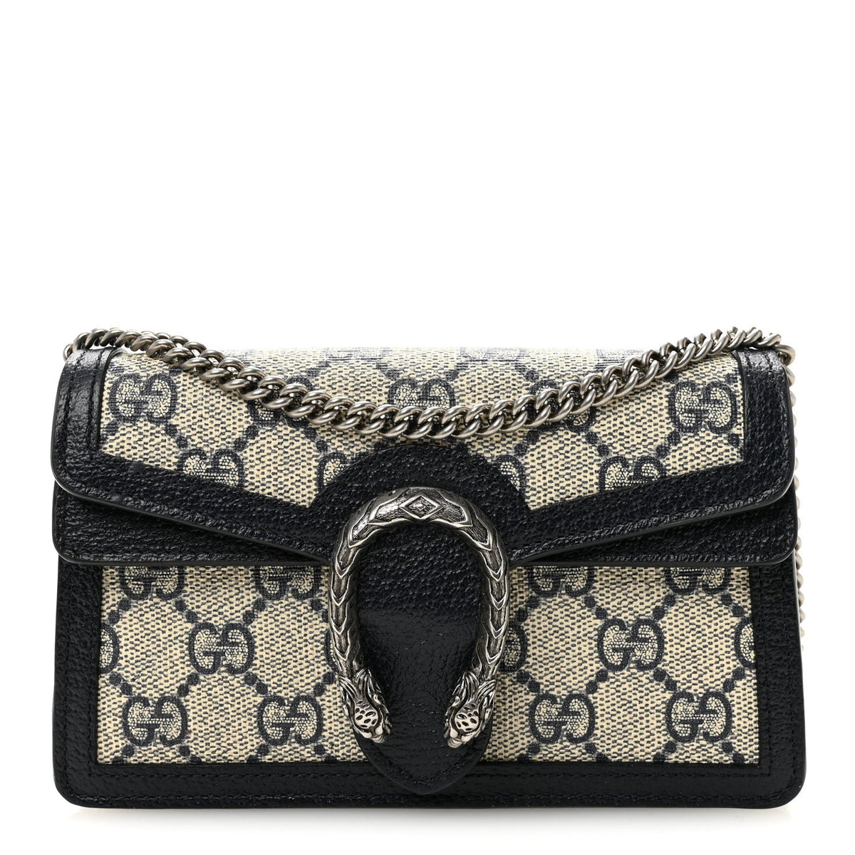 GG Supreme Monogram Textured Dollar Calfskin Super Mini Dionysus Shoulder Bag Beige Blue wholesalehk.shop
