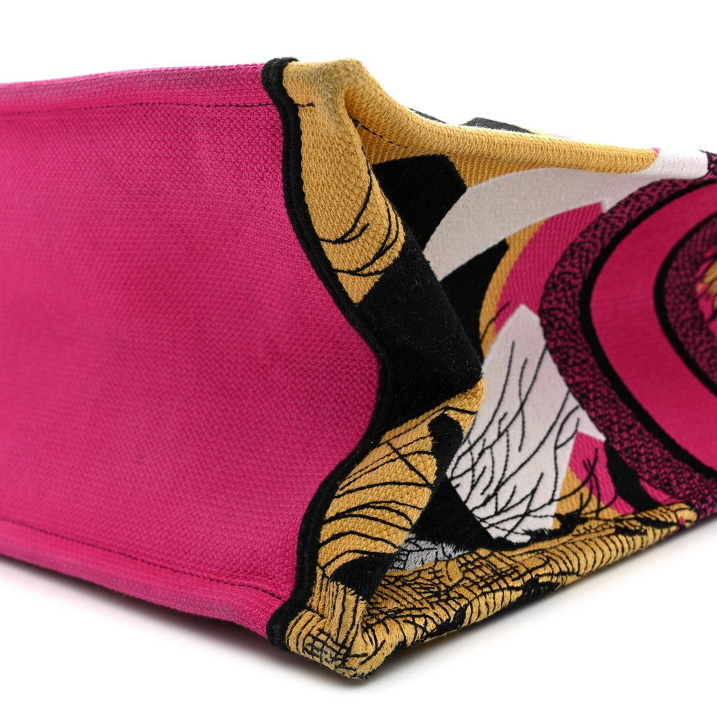 Canvas Embroidered Large Jungle Pop Book Tote Fuchsia Multicolor £¨ Direct shipment via from wholesalehk.shop