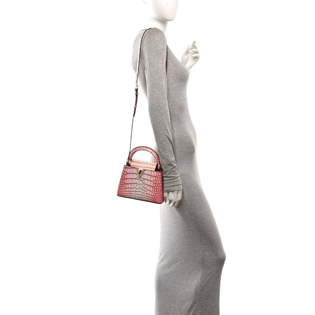 Crocodile Mini Capucines Sahara Rose £¨ Direct shipment via from wholesalehk.shop