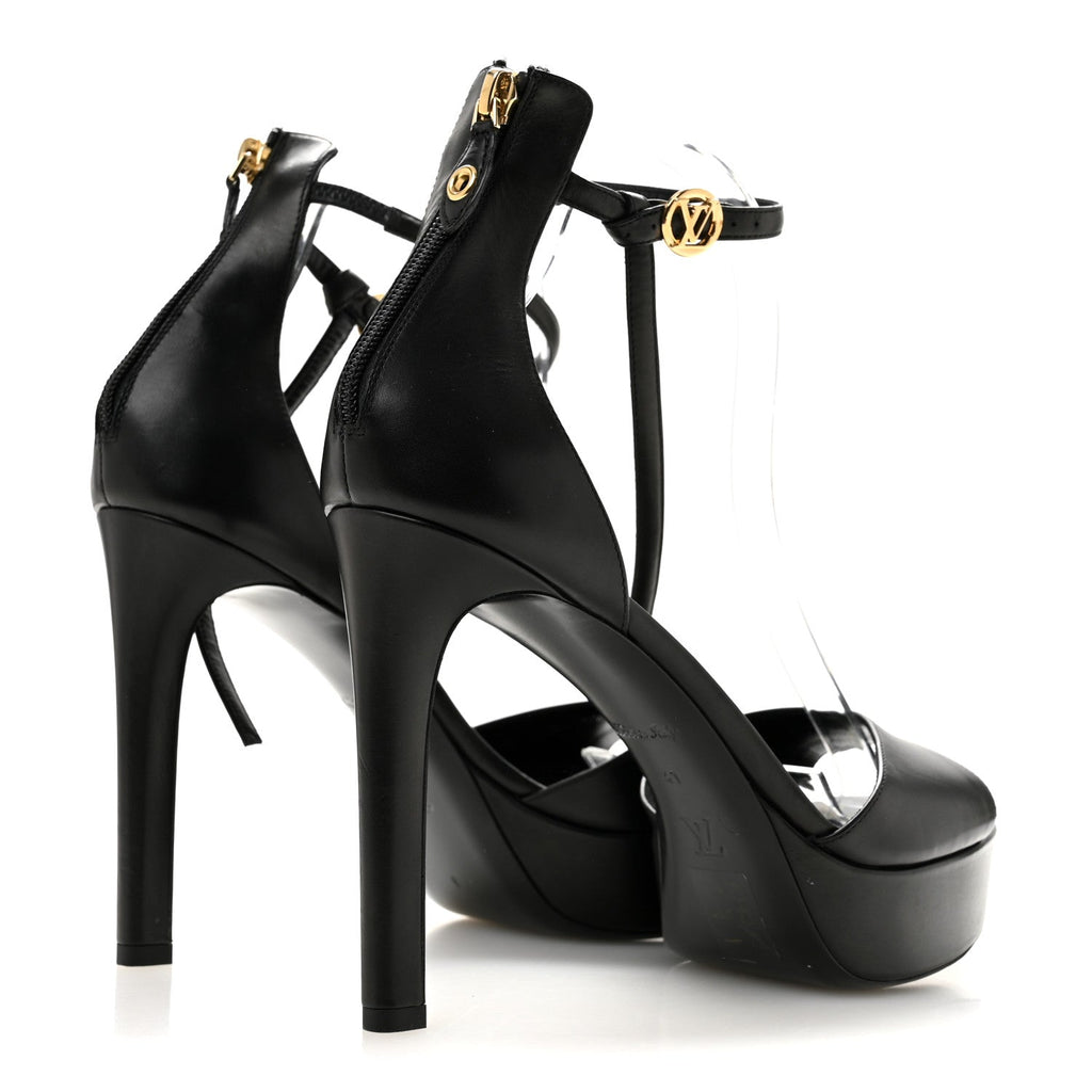 Calfskin Platform Sandals 41 Black £¨ Direct shipment via from wholesalehk.shop