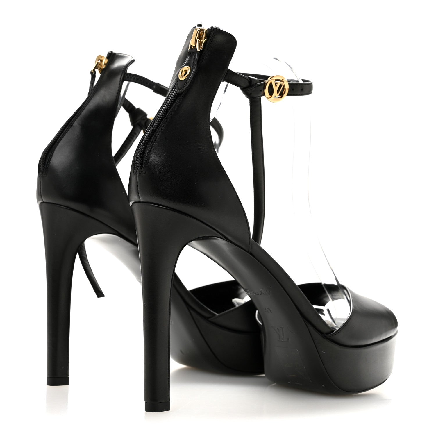 Calfskin Platform Sandals 41 Black £¨ Direct shipment via from wholesalehk.shop