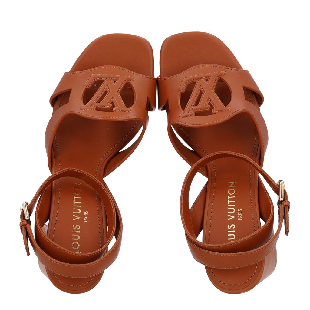 Calfskin LV Isola Sandals 40 Cognac £¨ Direct shipment via from wholesalehk.shop