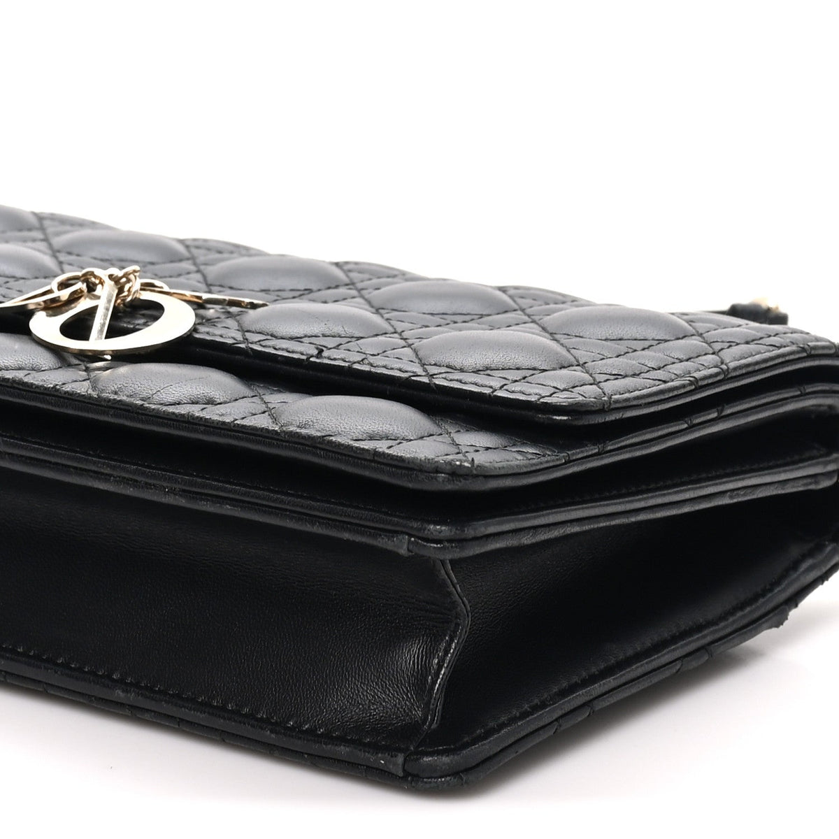 Lambskin Cannage Miss Dior Top Handle Bag Black wholesalehk.shop