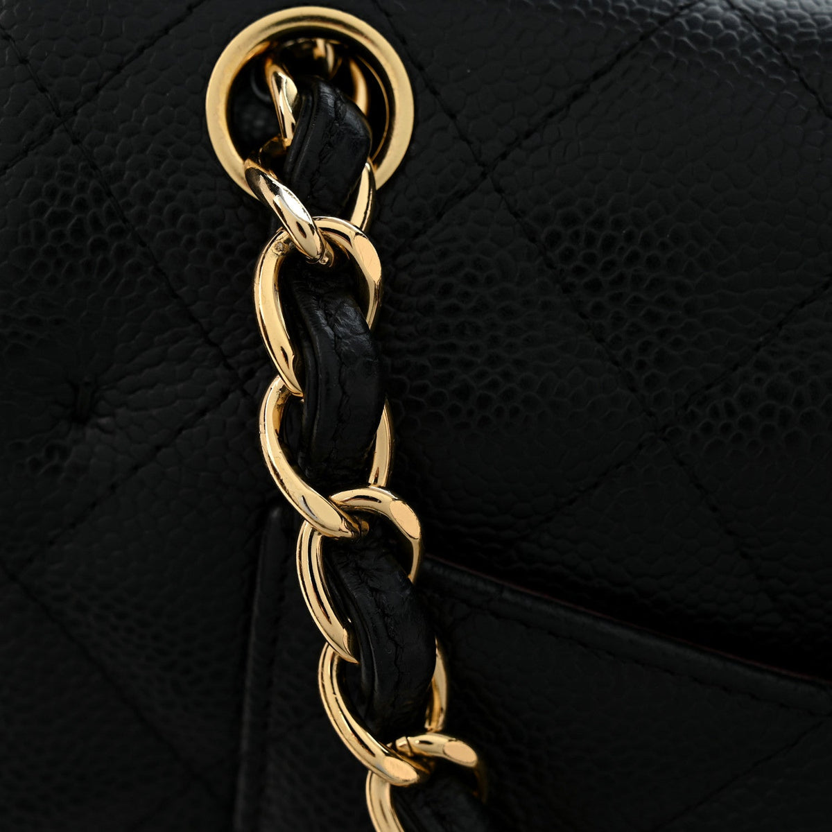 Caviar Quilted Jumbo Double Flap Black wholesalehk.shop