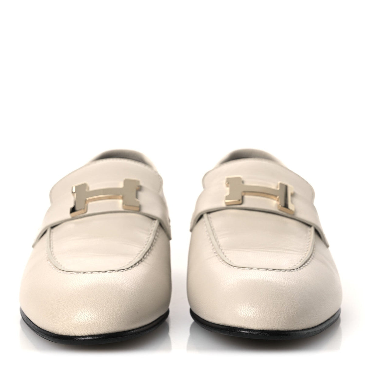 Goatskin Womens Paris Loafers 37.5 Beige Glaise wholesalehk.shop