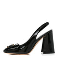 Patent Calfskin Shake Slingback Pumps 37 Black £¨ Direct shipment via from wholesalehk.shop