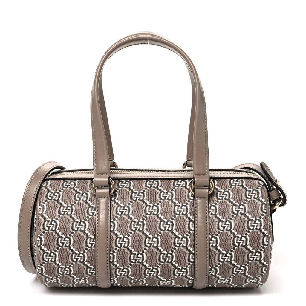 GG Shadow Monogram Ophidia Top Handle Bowler Bag Taupe wholesalehk.shop