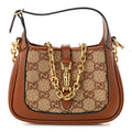 New Canvas Charisma Calfskin Crystal GG Monogram Mini Jackie 1961 Hobo Camel Ebony £¨ Direct shipment via from wholesalehk.shop